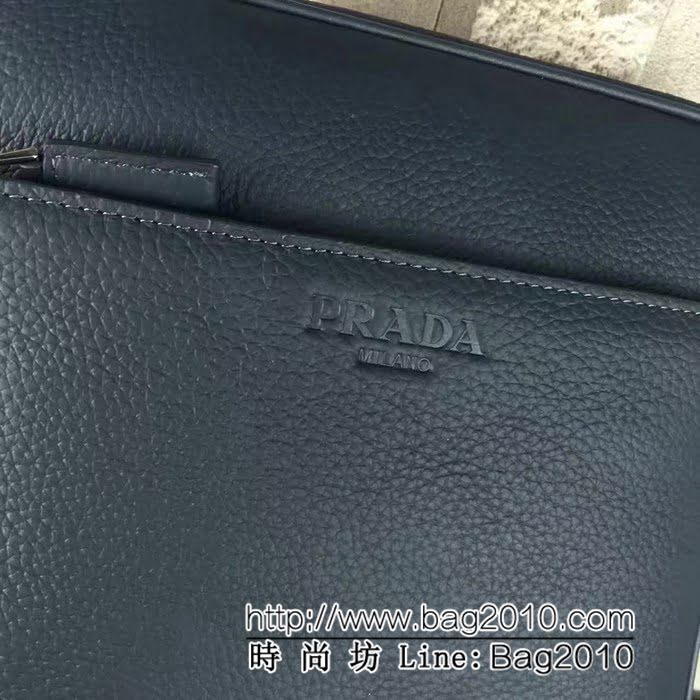 普拉達PRADA原單 0356藍色官網最經典款式男士休閒斜挎包 PHY1238